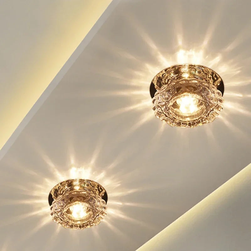 Plafoniera LED Cristallo Incasso Moderna – Corridoio & Soggiorno