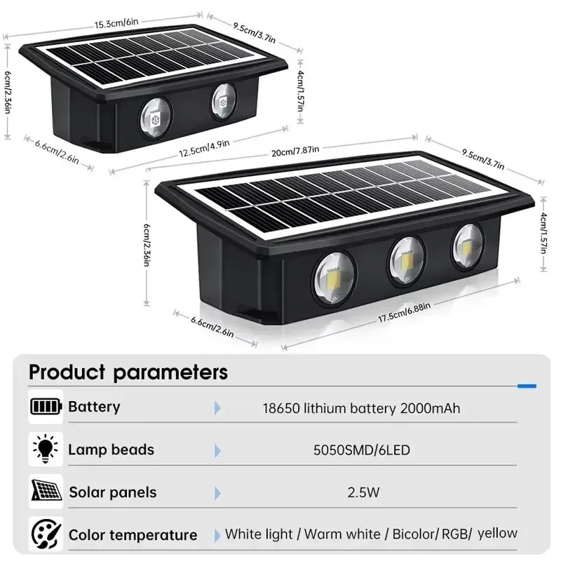 Lampada Solare da Parete LED IP65