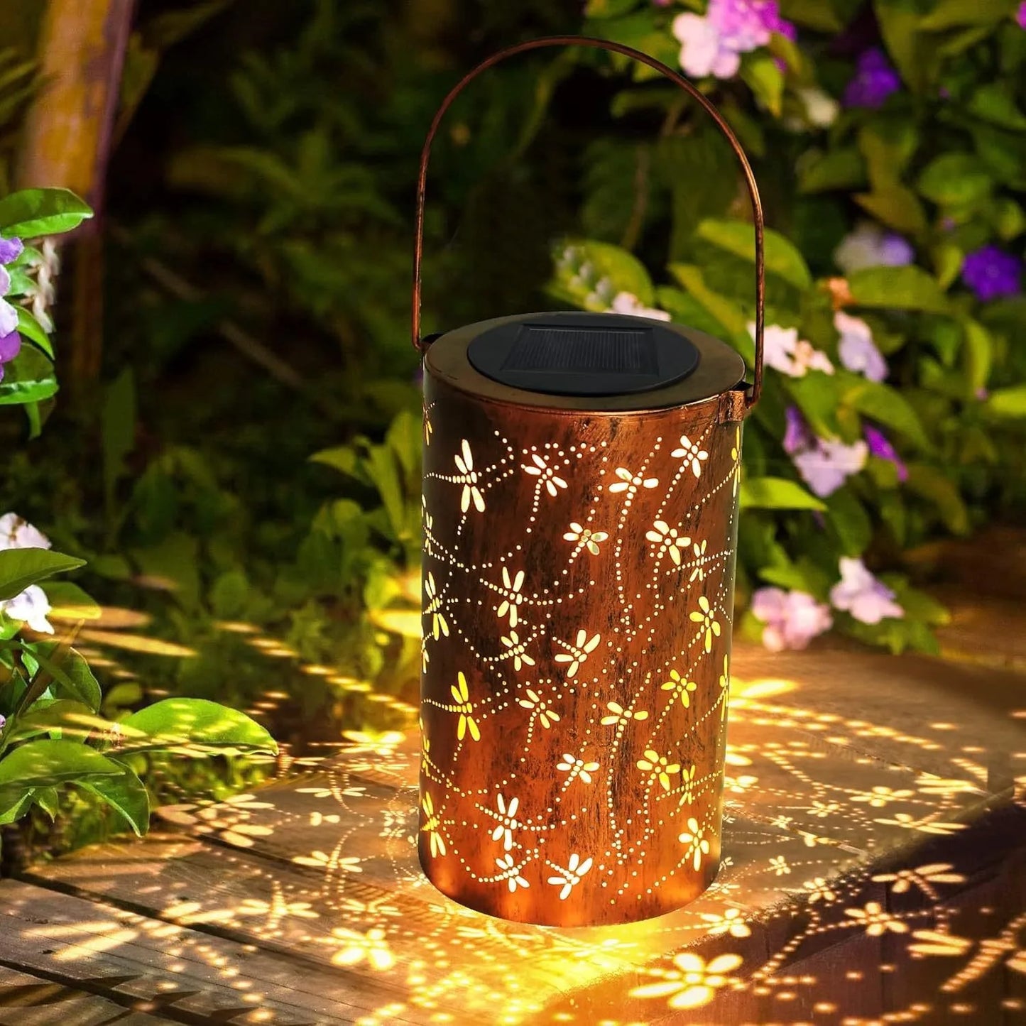 Lanterna Solare in Ferro – Lampada da Giardino Impermeabile