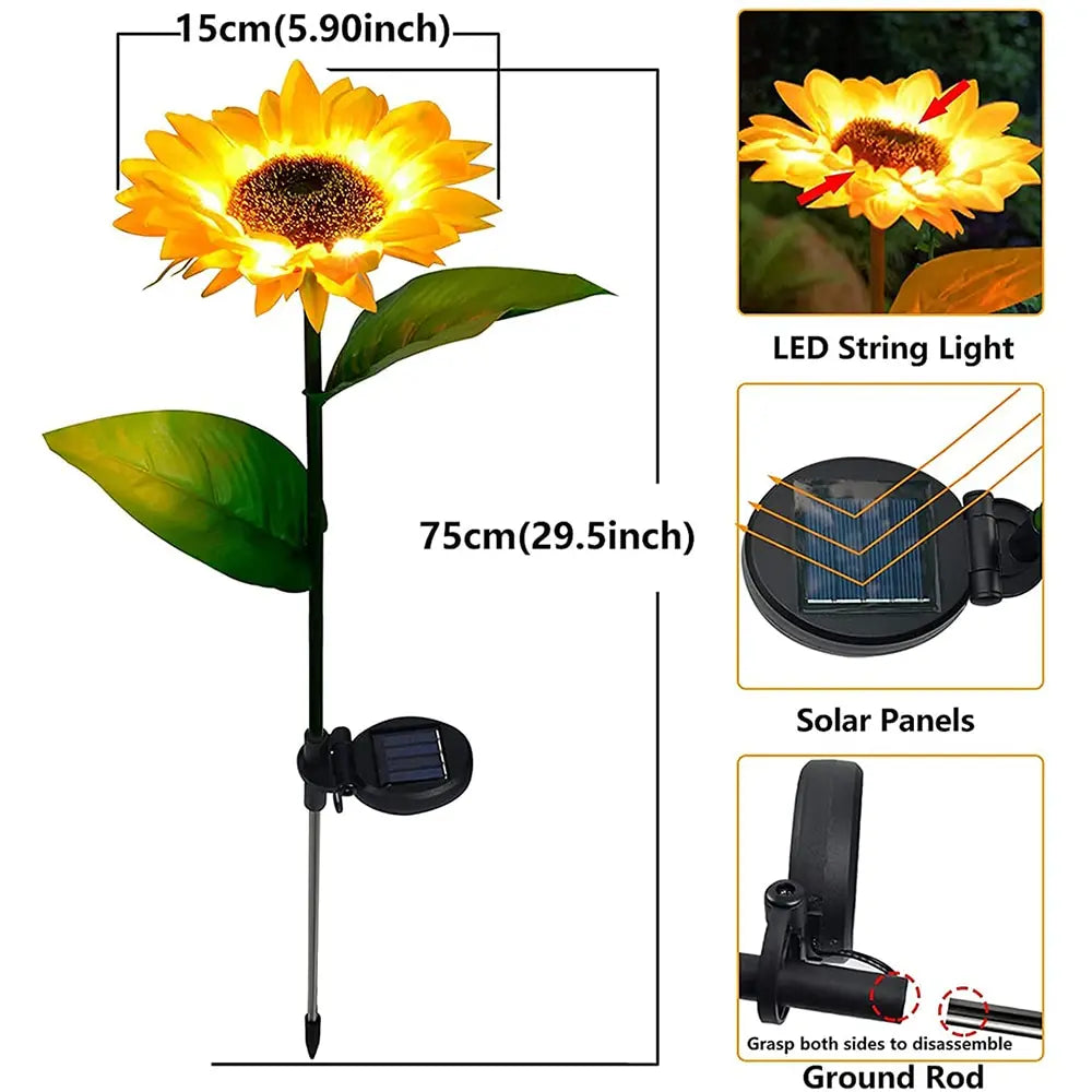 Lampada Solare LED Girasole – IP65 Giardino