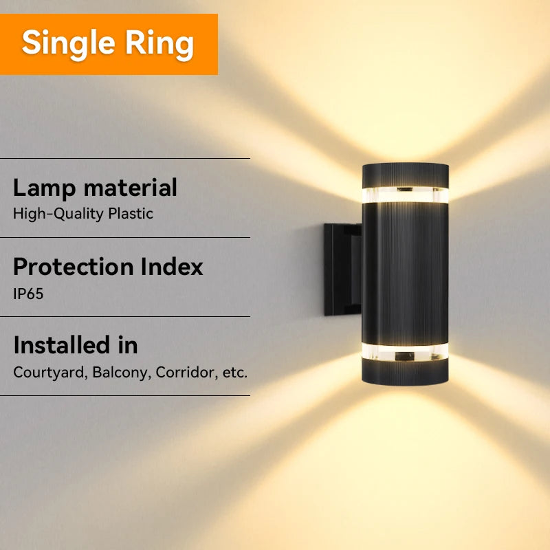 Lampada da Parete LED da Esterno IP65 Impermeabile