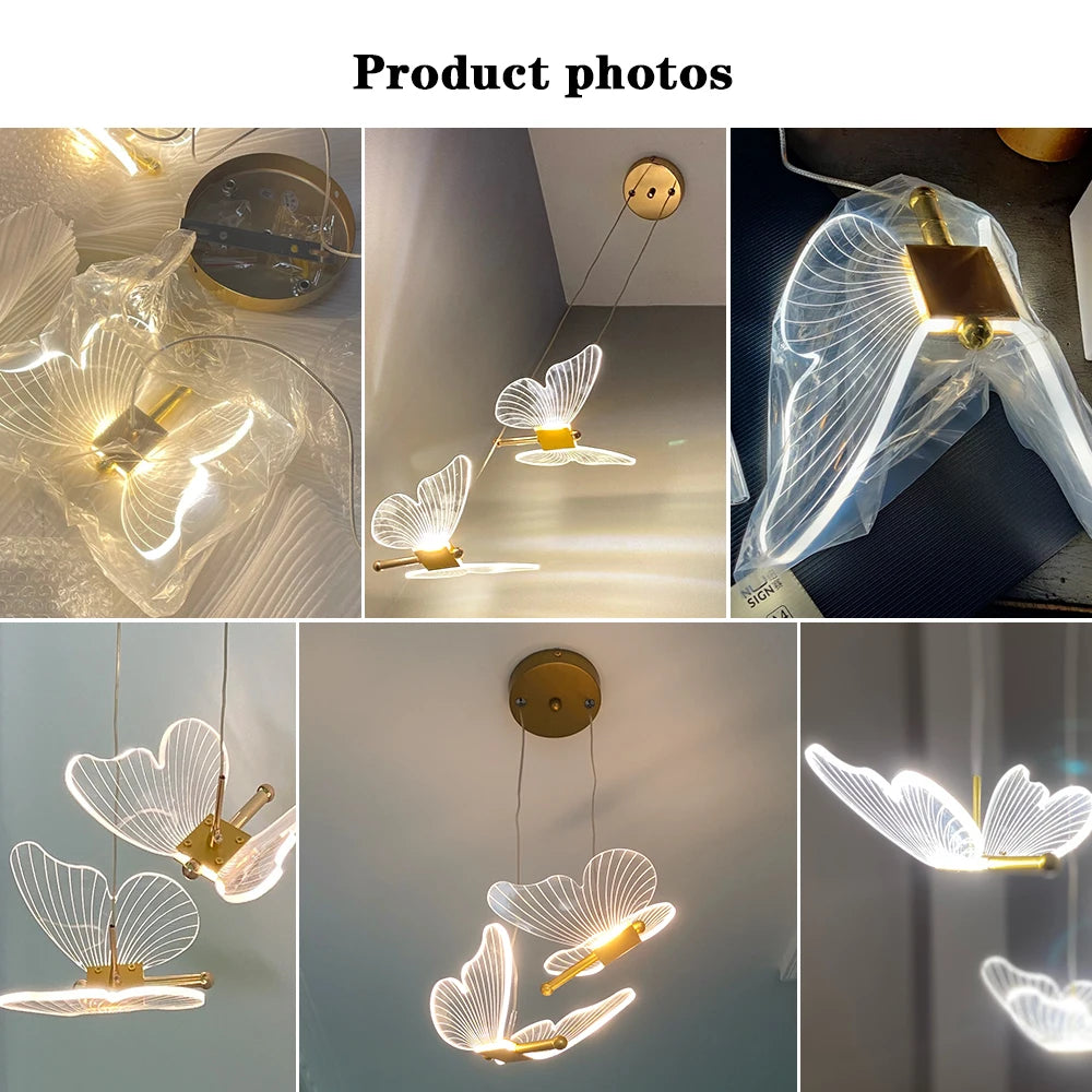 LED Butterfly Pendant Light