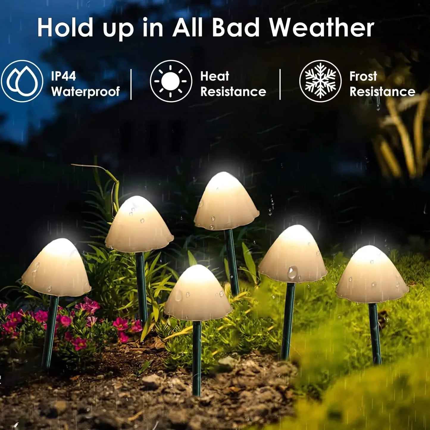 Luci Solari LED Fungo – 10 Pezzi Impermeabili