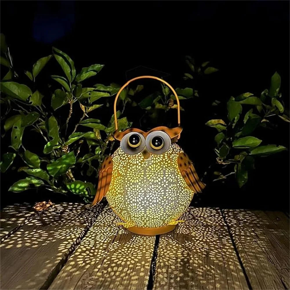 Hanging Solar Lantern – Lanterna Solare da Giardino con Gufetto