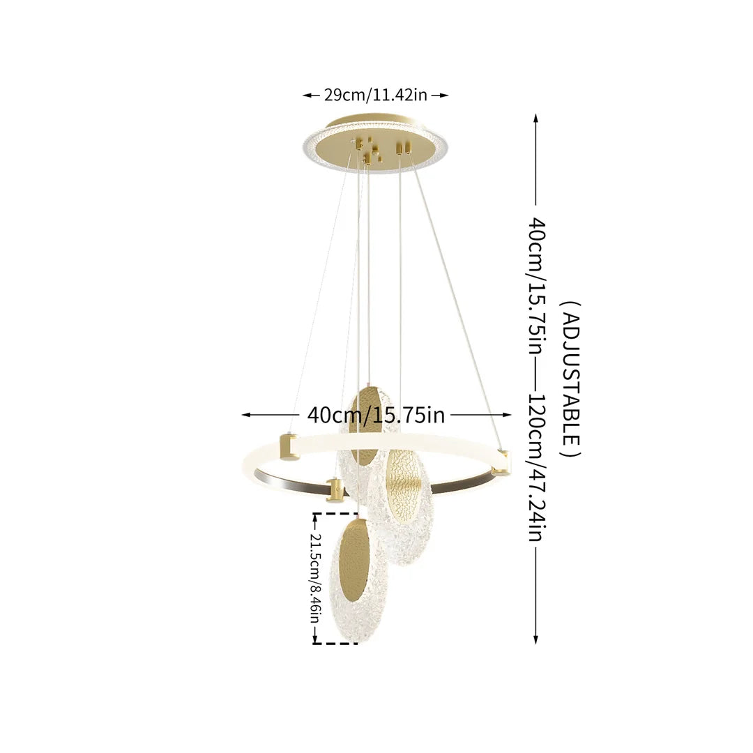 Lampadario LED Moderno a Goccia 3 Colori