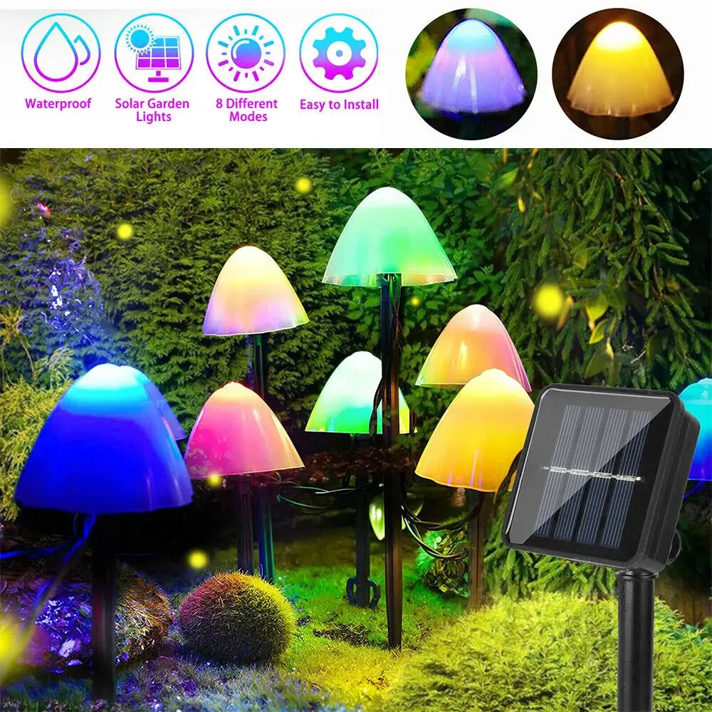 Luci Solari LED Fungo – 10 Pezzi Impermeabili