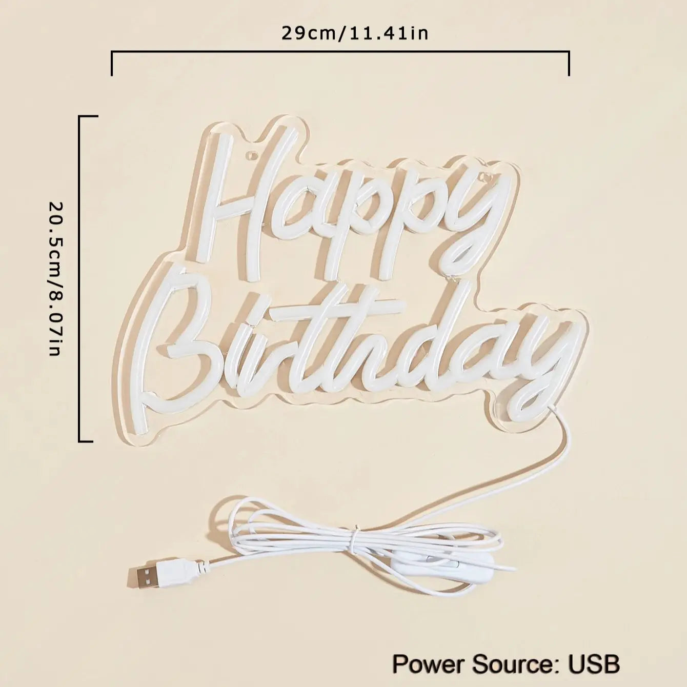 Insegna LED Neon “Happy Birthday”