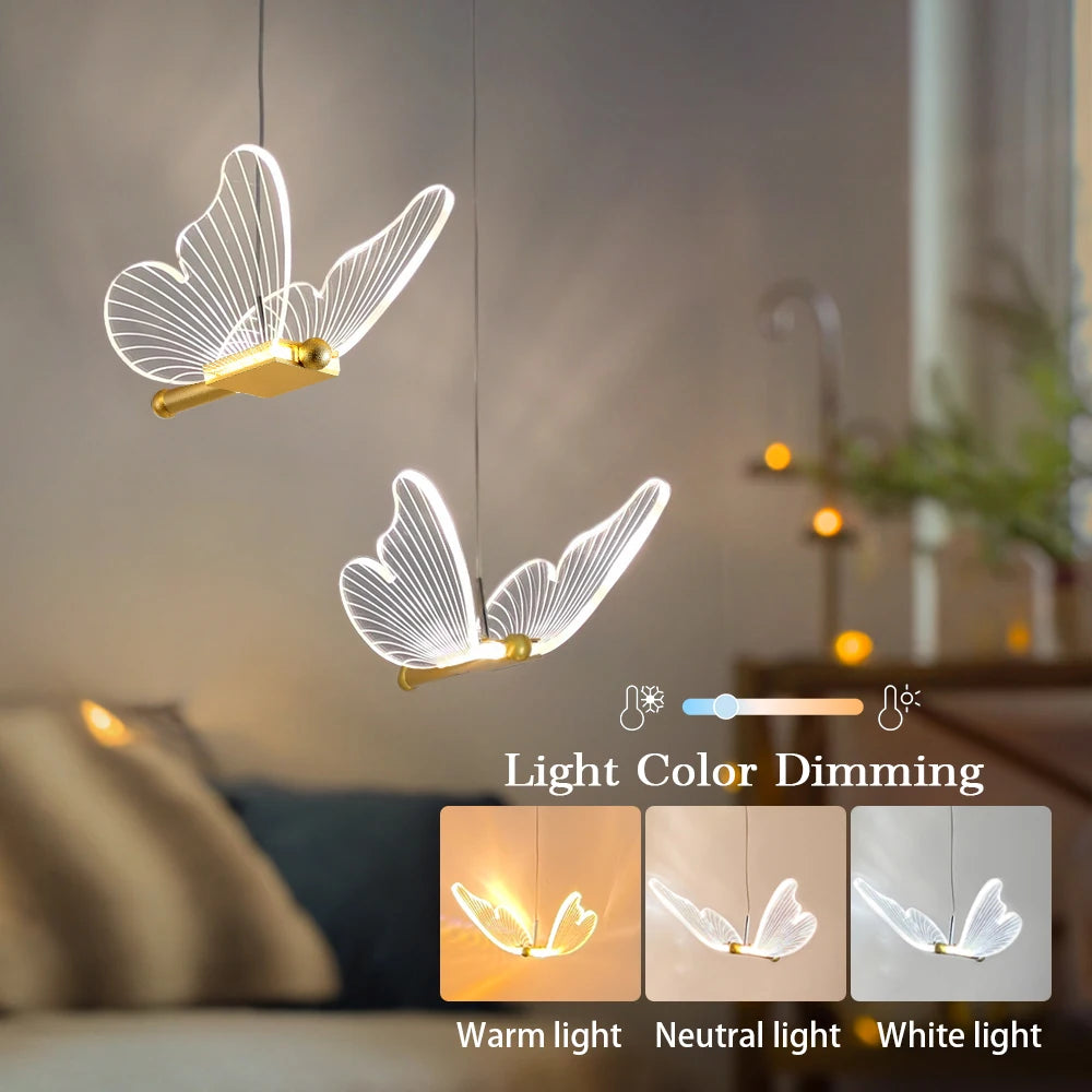 LED Butterfly Pendant Light