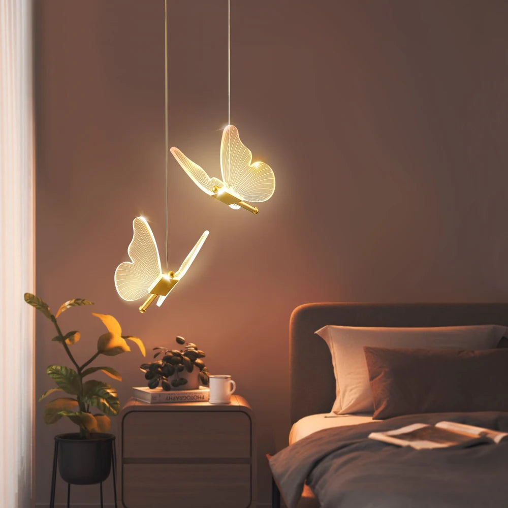 LED Butterfly Pendant Light