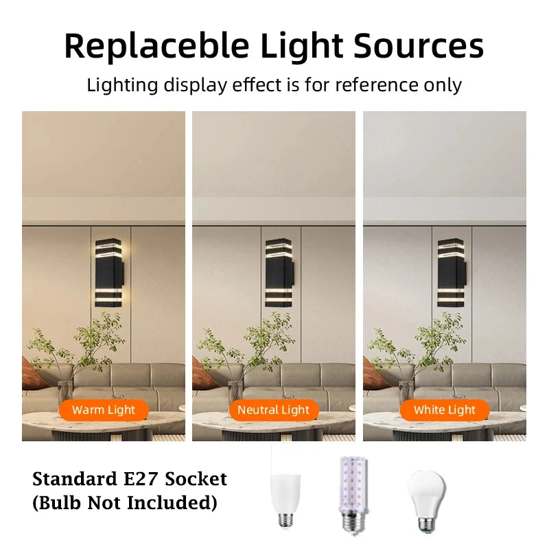 Lampada da Parete LED da Esterno IP65 Impermeabile