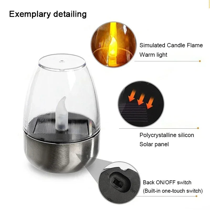 Candele Solari LED Fiamma – IP65 Esterne