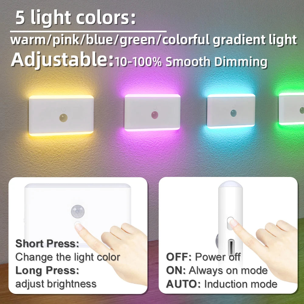 Luce Notturna LED Ricaricabile con Sensore