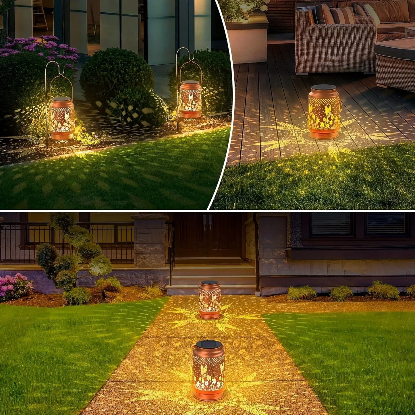 Lanterna Solare in Ferro – Lampada da Giardino Impermeabile