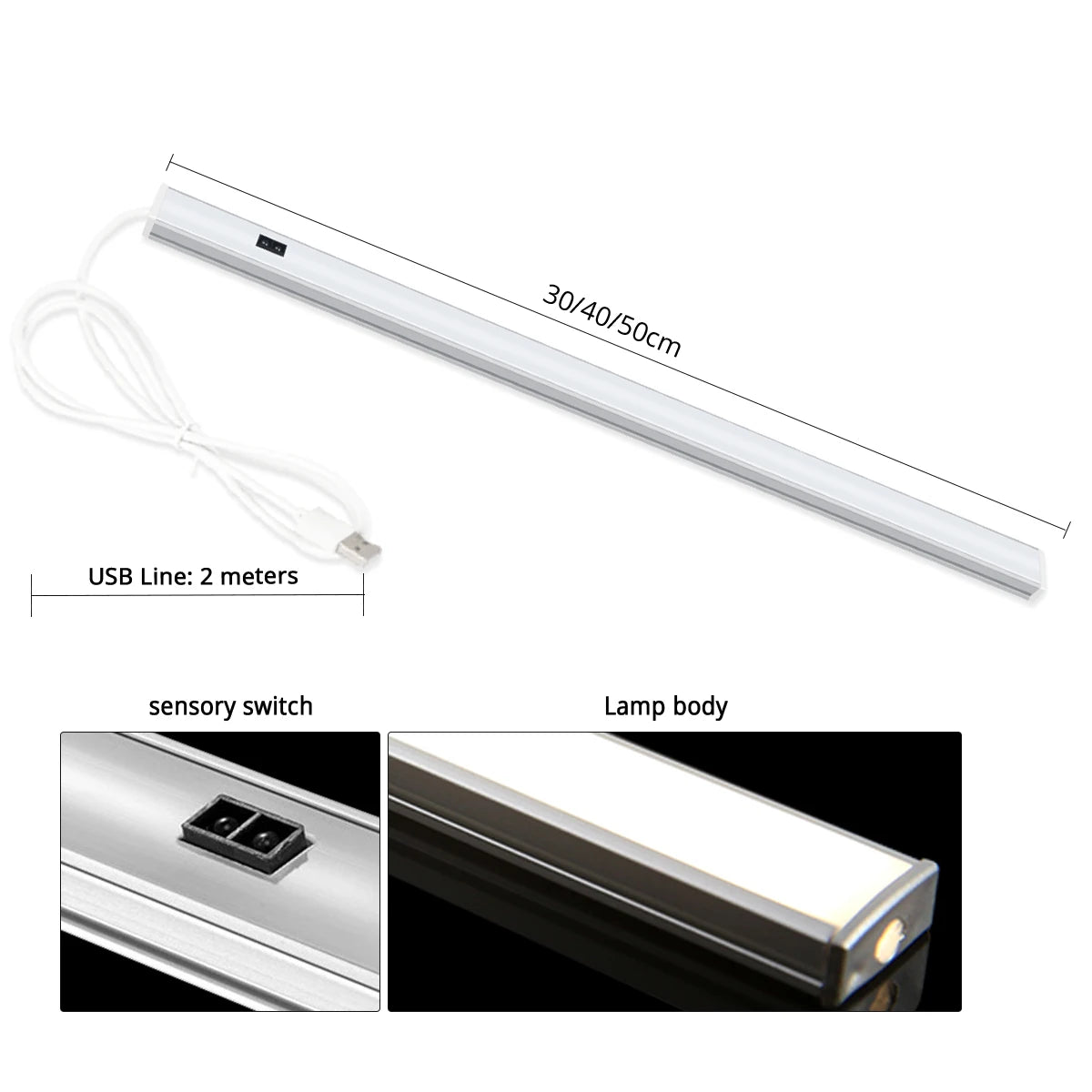 Barra LED USB con Sensore 30-50cm