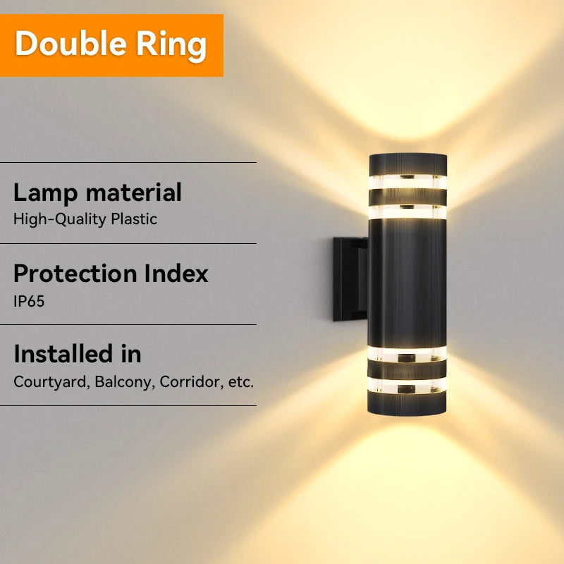 Lampada da Parete LED da Esterno IP65 Impermeabile