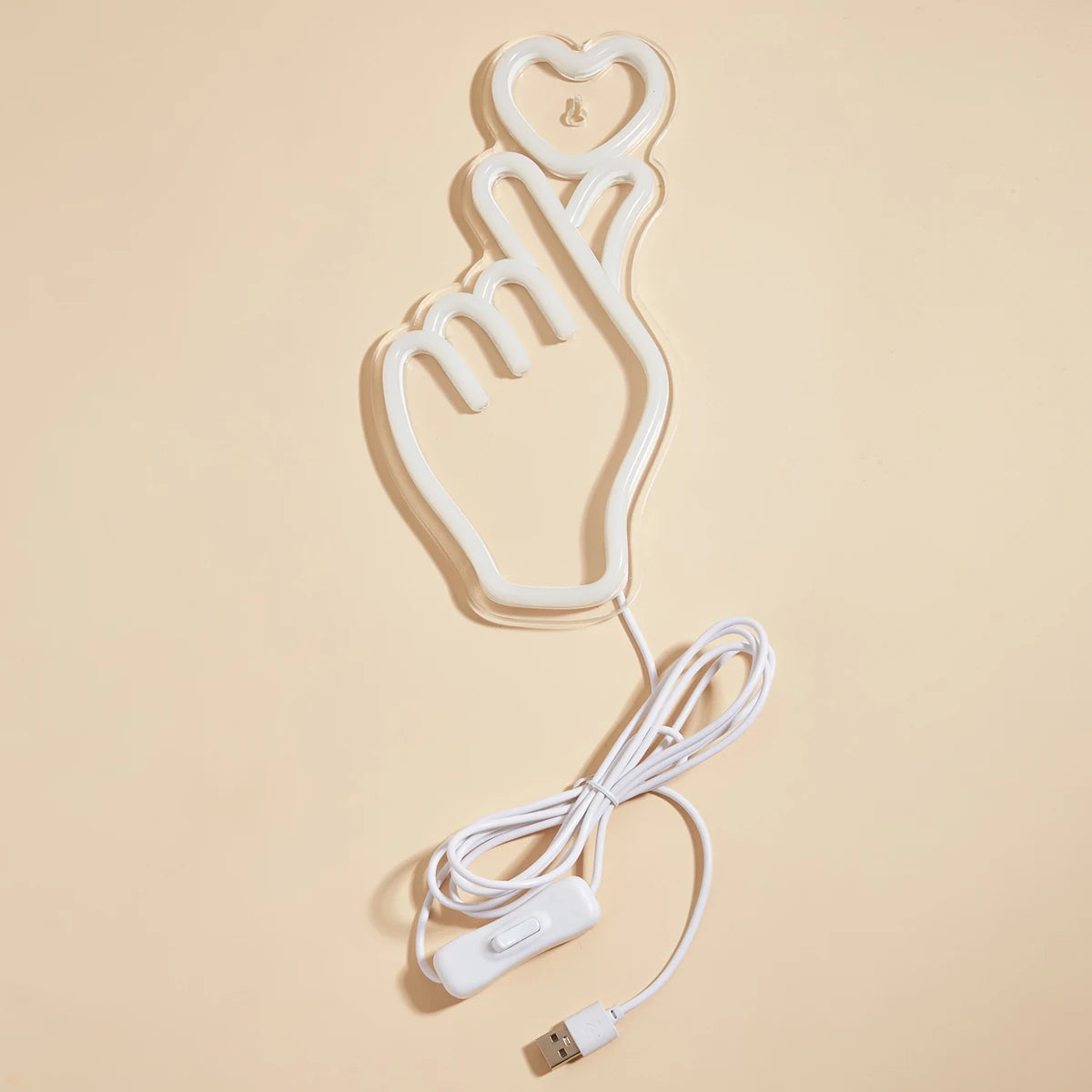 Insegna LED Neon Hand + Heart