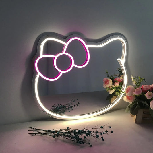 Specchio LED Neon Hello Kitty