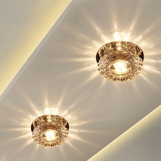 Plafoniera LED Cristallo Incasso Moderna – Corridoio & Soggiorno