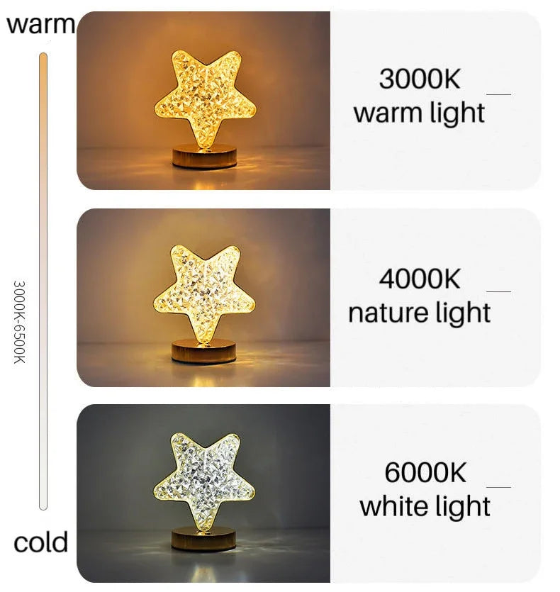 Lampada da Comodino Cristallo LED Dimmerabile Touch