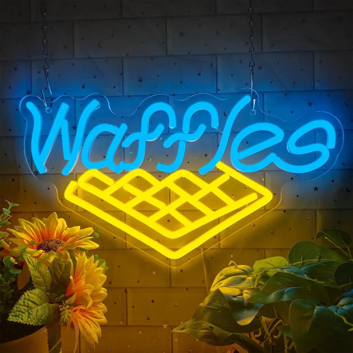Waffles Neon Sign LED