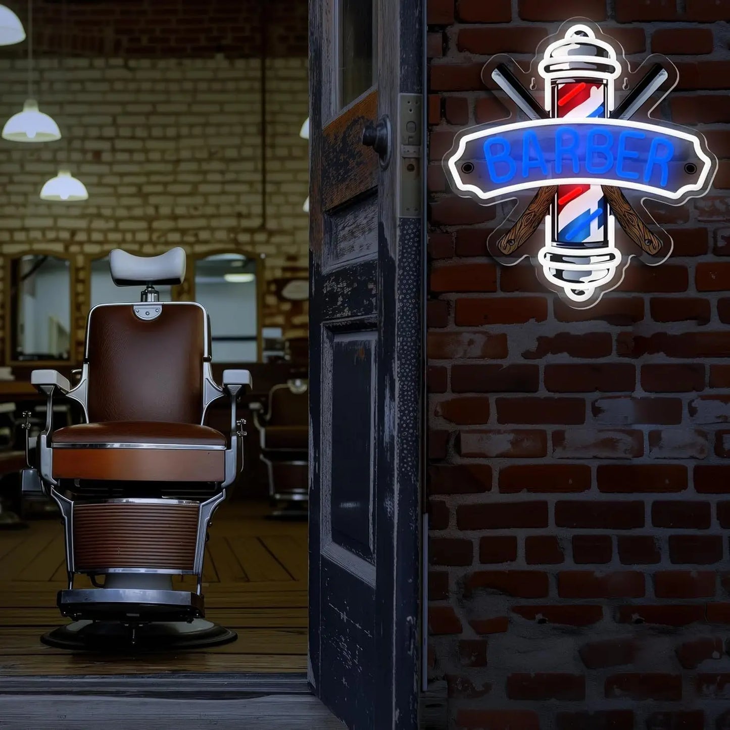 Insegna Neon LED Barber Shop