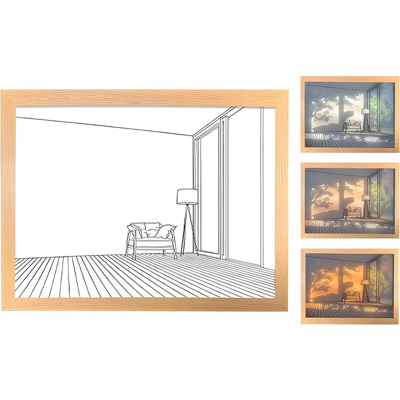 Lampada LED Tavolo USB – Legno Dipinto