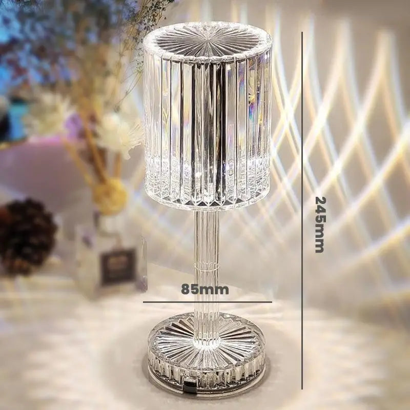 Lampada da Comodino Cristallo LED RGB – Touch & Telecomando