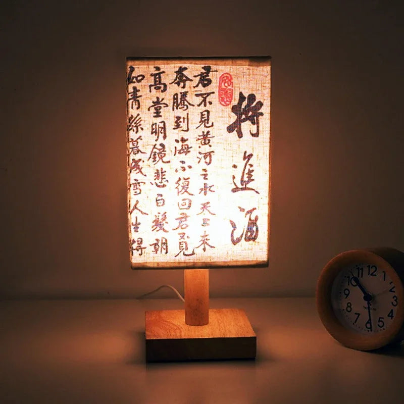 Lampada da Tavolo LED Stile Cinese – Dimmer USB