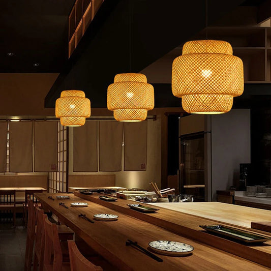 Bamboo Lantern 30cm Pendant Lamp