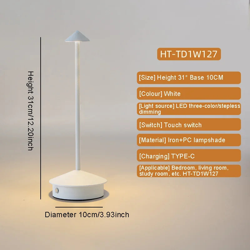 Lampada LED Tavolo – Touch Ricaricabile