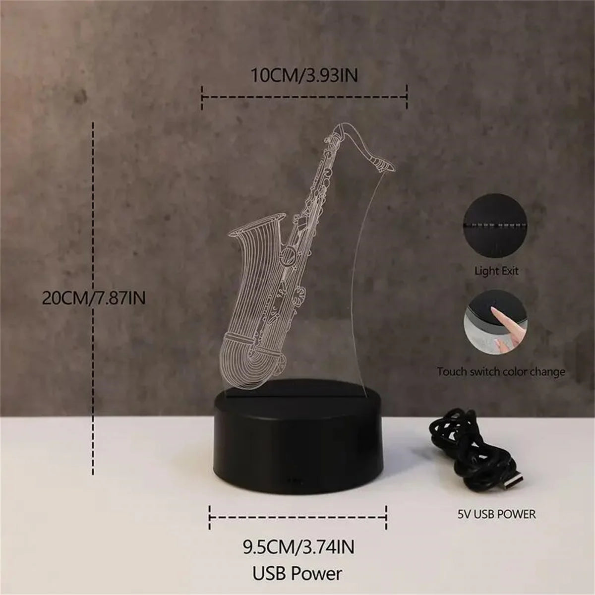 Lampada 3D Strumenti Musicali