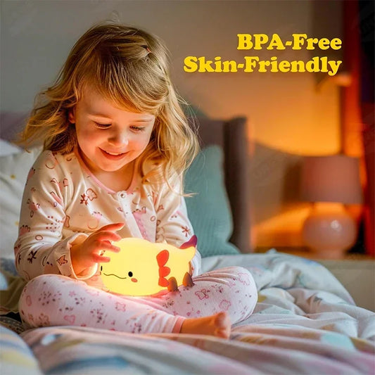 Lampada Axolotl LED Touch Ricaricabile per Bambini