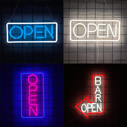 Insegna LED Neon “OPEN”