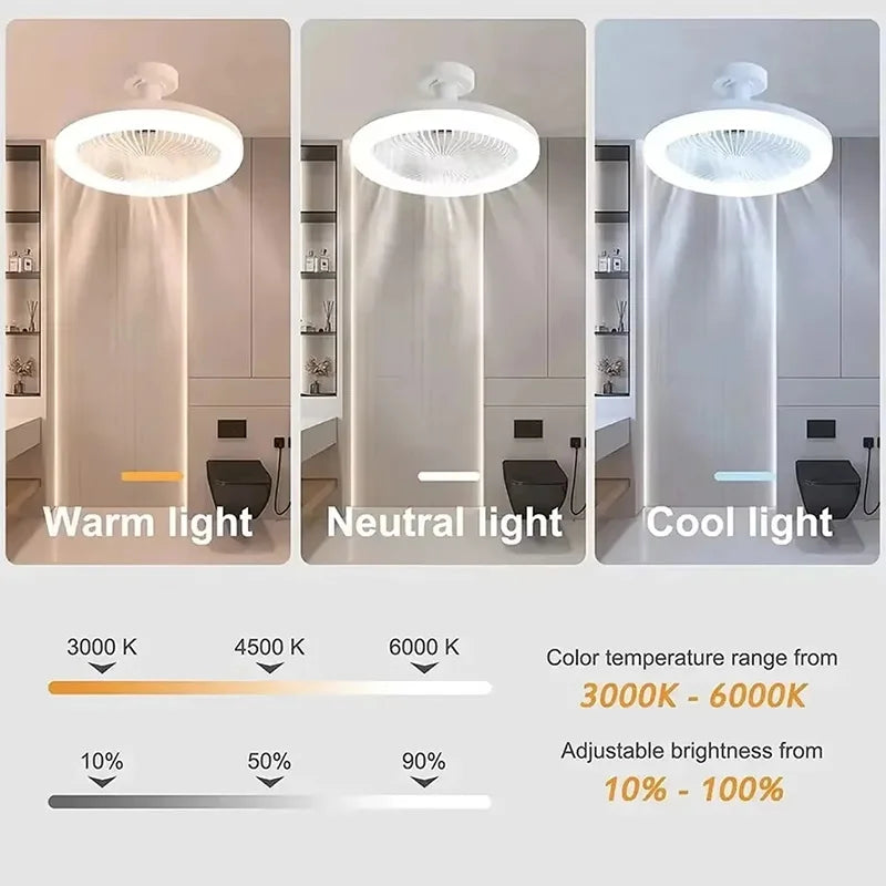 Ventilatore Soffitto LED 2in1 Dimmerabile