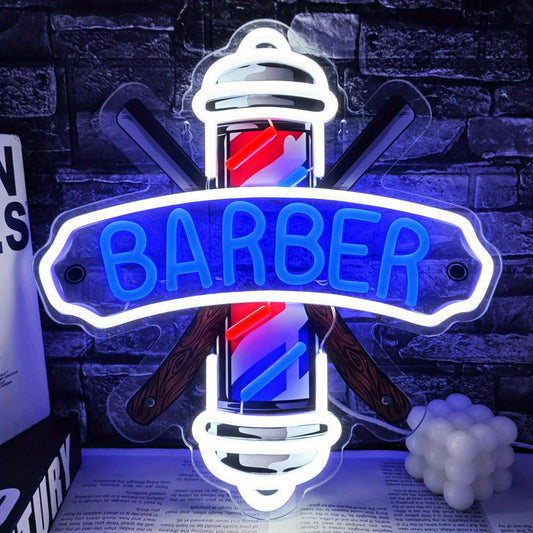 Insegna Neon LED Barber Shop