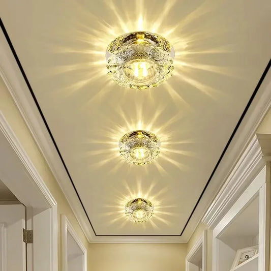 Plafoniera LED Cristallo Incasso Moderna – Corridoio & Soggiorno