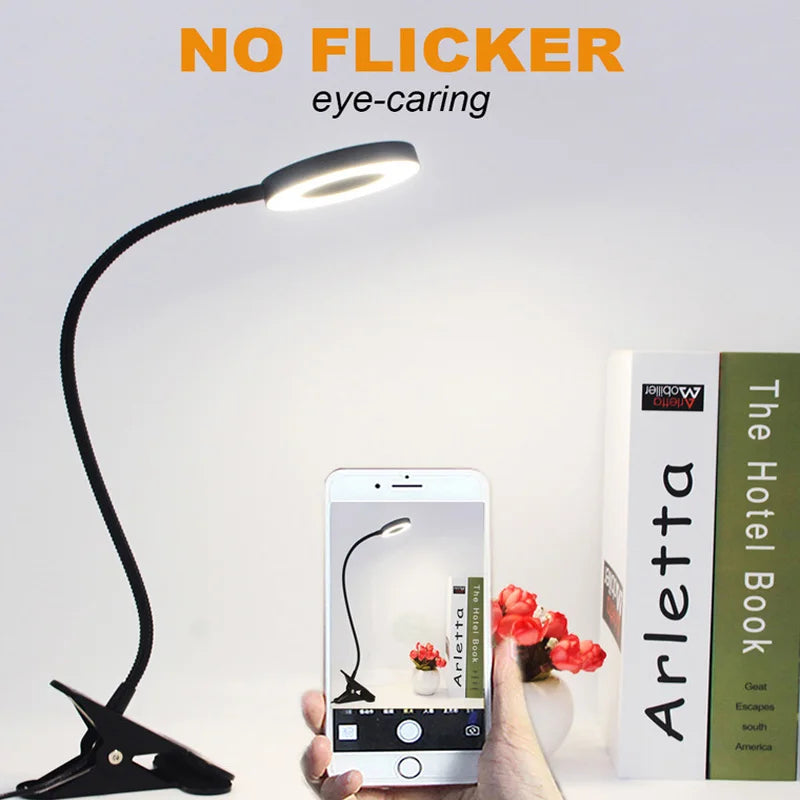 Lampada LED Clip – USB, 3 Tono, Flessibile