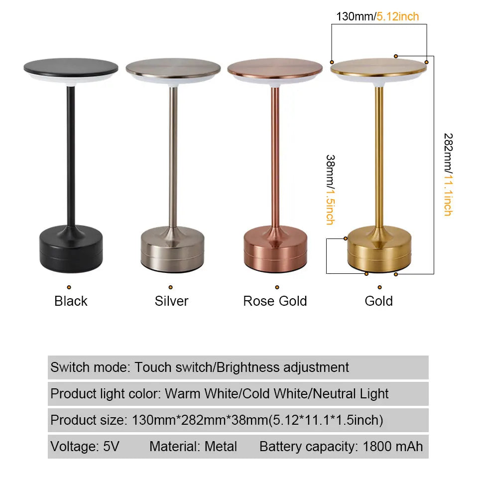 Lampada LED Tavolo – Ricaricabile Touch