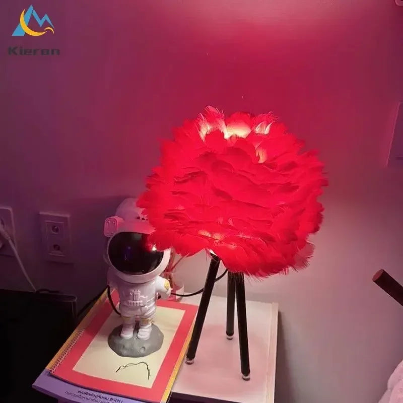 Lampad Moderna a Piume LED