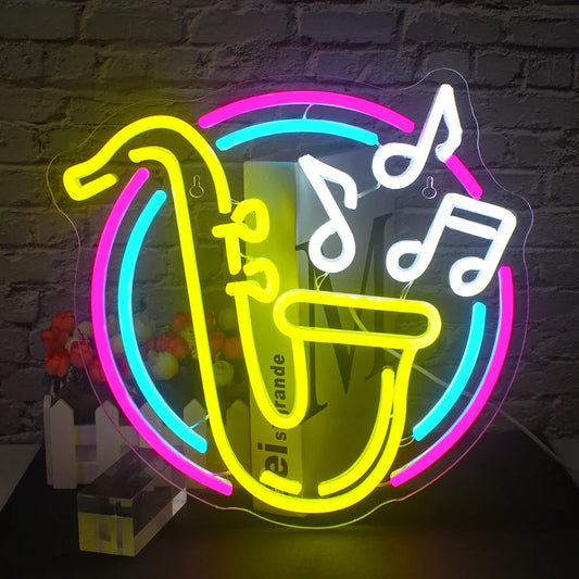 Insegna Neon LED Sax Jazz