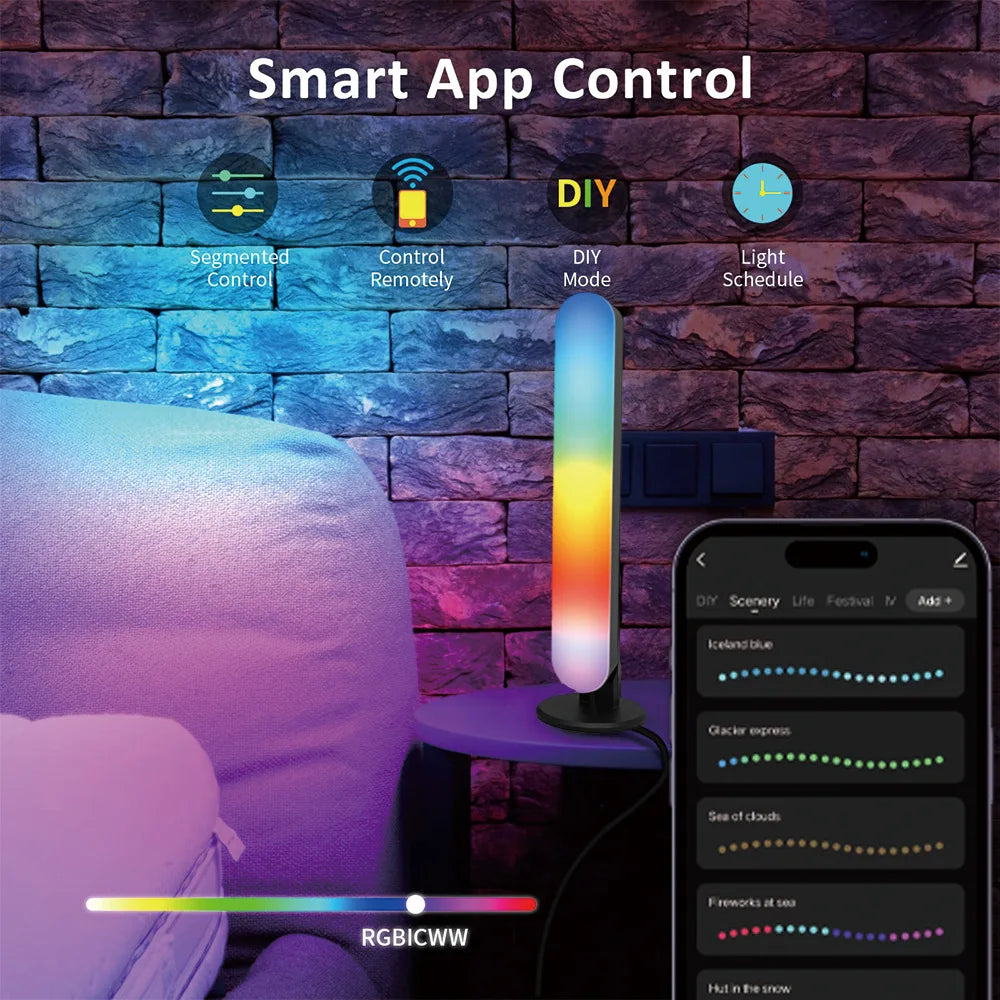 Set 2 LED RGB Notte con Telecomando