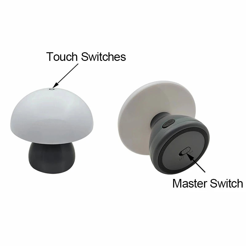 Lampada LED Funghetto Touch Ricaricabile