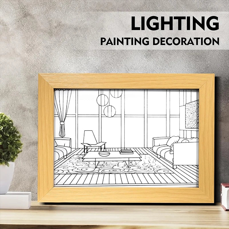 Lampada LED Tavolo USB – Legno Dipinto
