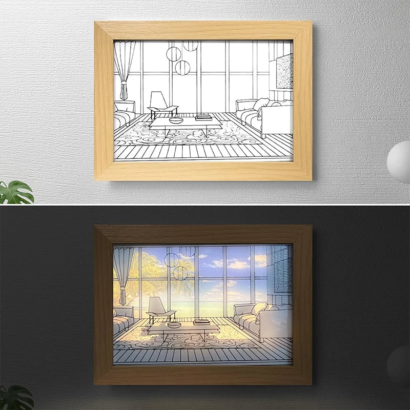 Lampada LED Tavolo USB – Legno Dipinto