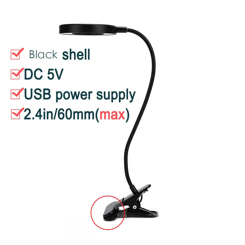 Lampada LED Clip – USB, 3 Tono, Flessibile