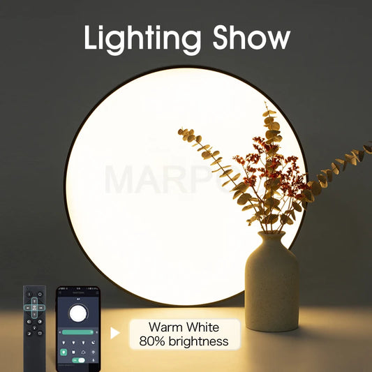 Plafoniera LED Smart Dimmerabile con Telecomando & App