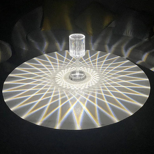 Lampada da Comodino Cristallo LED RGB – Touch & Telecomando