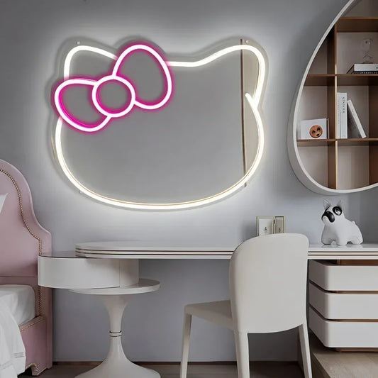 Specchio LED Neon Hello Kitty