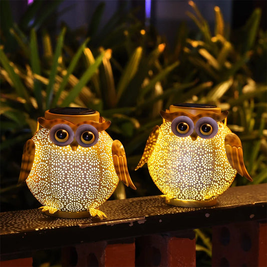 Hanging Solar Lantern – Lanterna Solare da Giardino con Gufetto