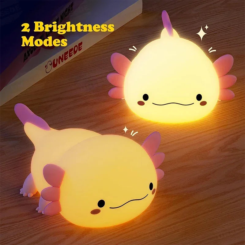 Lampada Axolotl LED Touch Ricaricabile per Bambini